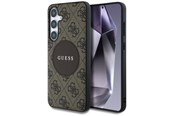 Mobiel - Covers & Cases - GUESS 4G Round Patch Classic Logo MagSafe Case for Samsung Galaxy S25 Plus - Brown - 3666339448967