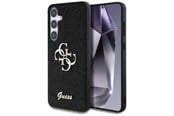 Mobiel - Covers & Cases - GUESS Fixed Glitter Big 4G Metal Logo case for Samsung Galaxy S25 black - 3666339449421