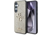 Mobiel - Covers & Cases - GUESS Fixed Glitter Big 4G Metal Logo case for Samsung Galaxy S25 gold - 3666339449445