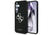 Mobiel - Covers & Cases - GUESS Silicone Big 4G Logo Bottom Script case for Samsung Galaxy S25 - black - 3666339449360
