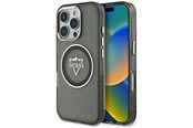 Mobiel - Covers & Cases - GUESS IML Metal Mountain Logo MagSafe iPhone 16 Pro Max Case - Black - 3666339433697