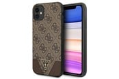 Mobiel - Covers & Cases - GUESS 4G Triangle Collection case for iPhone 11 6.1" / Xr 6.1" - brown - 3666339016302