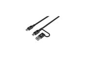 USB-kabel - SKross 2in1 Pro Cable USB-C to A Braided cable 60W 150cm - Black - 21409