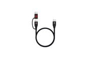 USB-kabel - SKross Link DataBlock Pro USB-C Braided Cable 100W 150cm  - Black - 21412