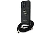Mobiel - Covers & Cases - GUESS 4G Big Logo Cord Stap Crossbody Case for iPhone 16 Black - 3666339434267