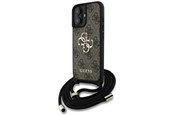 Mobiel - Covers & Cases - GUESS 4G Big Logo Cord Stap Crossbody Case for iPhone 16 Plus Brown - 3666339434427