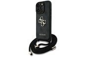 Mobiel - Covers & Cases - GUESS 4G Big Logo Cord Stap Crossbody Case for iPhone 16 Pro Max black - 3666339434298