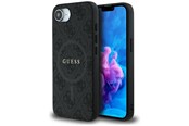 Mobiel - Covers & Cases - GUESS PU Leather 4G Colored Ring Case with MagSafe for iPhone 16e - Black - 3666339453589