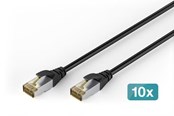Netwerk - kabel - DIGITUS patch cable - 2 m - black - Zwart - DK-1644-A-020-OD-10