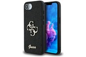 Mobiel - Covers & Cases - GUESS Fixed Glitter Big 4G case for iPhone 16e - black - 3666339453435
