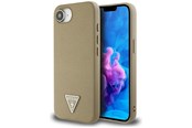 Mobiel - Covers & Cases - GUESS Grained Triangle MagSafe case for iPhone 16e - brown - 3666339453404