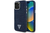 Mobiel - Covers & Cases - GUESS Denim Triangle Logo MagSafe iPhone 16 Pro Case - Blue - 3666339428297
