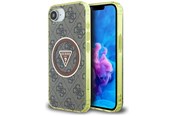 Mobiel - Covers & Cases - GUESS IML Metal Glitter 4G Circle Triangle MagSafe case for iPhone 16e - brown - 3666339454104