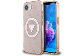 Mobiel - Covers & Cases - GUESS IML Metal Glitter 4G Circle Triangle MagSafe case for iPhone 16e - pink - 3666339454128