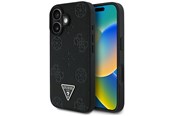 Mobiel - Covers & Cases - GUESS Grained Hot Stamp Peony Triangle Logo MagSafe Case for iPhone 16 - Black - 3666339427528