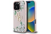 Mobiel - Covers & Cases - GUESS Grained Roses Big 4G logo iPhone 16 Pro Max case - pink - 3666339427108