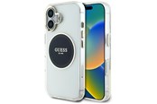 Mobiel - Covers & Cases - GUESS IML Metal Colored Circle Classic Logo MagSafe case for iPhone 16 - black - 3666339428426