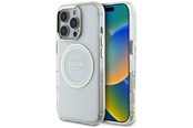 Mobiel - Covers & Cases - GUESS IML Metal Colored Circle Classic Logo MagSafe case for iPhone 16 Pro Max - white - 3666339428907