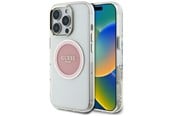 Mobiel - Covers & Cases - GUESS IML Metal Colored Circle Classic Logo MagSafe case for iPhone 16 Pro Max - pink - 3666339428600
