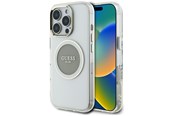 Mobiel - Covers & Cases - GUESS IML Metal Colored Circle Classic Logo MagSafe case for iPhone 16 Pro - gray - 3666339428747