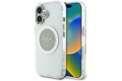 Mobiel - Covers & Cases - GUESS IML Metal Colored Circle Classic Logo MagSafe case for iPhone 16 - gray - 3666339428723