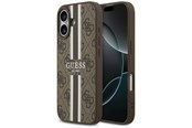 Mobiel - Covers & Cases - GUESS 4G Printed Stripes MagSafe case for iPhone 17 - brown - 3666339491406