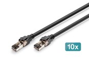 Netwerk - kabel - DIGITUS patch cable - 3 m - black - Zwart - DK-1843-030-10