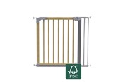 Babyspullen - BabyDan Designer Gate met 2 verlengstukken, nature/ silver - 501242