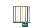 Babyspullen - BabyDan Designer Gate met 1 verlengstuk, nature/ silver - 501272