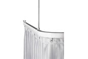 Badkamer accessoires - Leijma gordijnroede met plafondsteun - 9101