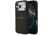 Mobiel - Covers & Cases - GUESS Grained Ring MagSafe case for iPhone 17 Pro - black - 3666339490904