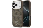 Mobiel - Covers & Cases - GUESS 4G Triangle Logo MagSafe case for iPhone 17 Pro - brown - 3666339517618