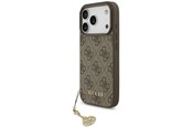 Mobiel - Covers & Cases - GUESS 4G Charms Collection MagSafe case for iPhone 17 Pro - brown - 3666339525637