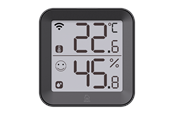 Smart Home - Deltaco SMART HOME Klein weerstation, binnen, bewaking van temperatuur en luchtvochtigheid, WiFi, Zwart - SH-WS06