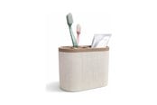 Decoratie - Simiu - Wandgemonteerde tandenborstelhouder - Wit marmer/klei bruin - 5714255019261