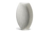 Decoratie - Simiu - LAMEL vaas - 18 cm - lichtgrijs - 5714255019322