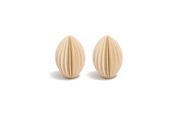Decoratie - Simiu - Kersthanger - 6 cm - Ovaal - Beige - 2 pak - 5714255018974