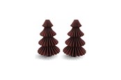 Decoratie - Simiu - Kersthanger - 6 cm - Dennenboom - Bordeauxrood - 2 pak - 5714255019063