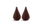 Decoratie - Simiu - Kersthanger - 6 cm - Druppel - Bordeauxrood - 2 pak - 5714255018943