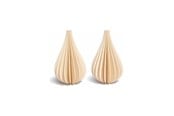 Decoratie - Simiu - Kersthanger - 6 cm - Druppel - Beige - 2 pak - 5714255018936