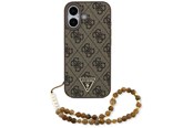Mobiel - Covers & Cases - GUESS 4G Strap Triangle Logo MagSafe case for iPhone 17 - brown - 3666339526504