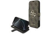 Mobiel - Covers & Cases - GUESS Book 4G Metal Logo Case for iPhone 17 Pro - Brown - 3666339556327