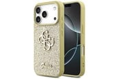 Mobiel - Covers & Cases - GUESS Fixed Glitter Big 4G case for iPhone 17 Pro - gold - 3666339492199