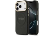 Mobiel - Covers & Cases - GUESS Peony Hot Stamp MagSafe Case for iPhone 17 Pro - Black - 3666339519698