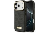 Mobiel - Covers & Cases - GUESS 4G Logo Plate MagSafe Case for iPhone 17 Pro - Black - 3666339489748