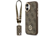 Mobiel - Covers & Cases - GUESS 4G Strass Logo & Big Strap Metal Buttons MagSafe Case for iPhone 17 - Brown - 3666339550950