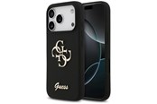 Mobiel - Covers & Cases - GUESS Silicone Big 4G Script Case for iPhone 17 Pro - Black - 3666339522254
