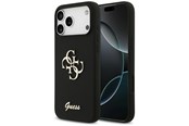 Mobiel - Covers & Cases - GUESS Silicone Big 4G Script Case for iPhone 17 Pro Max - Black - 3666339522261