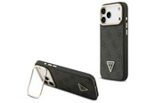 Mobiel - Covers & Cases - GUESS 4G PU Triangle Logo & Stand Camera Magsafe Case for iPhone 17 Pro Max - Black - 3666339534424