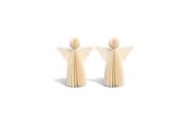 Decoratie - Mumi3D Kersthanger - engelen - 9 cm - beige - 2 st. - 5714255018882